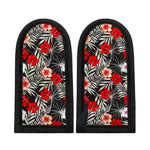 White Tropical Hibiscus Pattern Print Skillet Handle Cover