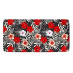 White Tropical Hibiscus Pattern Print Towel