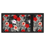 White Tropical Hibiscus Pattern Print Trifold Wallet