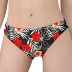 White Tropical Hibiscus Pattern Print Women's Panties