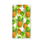 White Tropical Pineapple Pattern Print Baby Crib Sheet