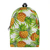 White Tropical Pineapple Pattern Print Backpack