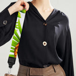 White Tropical Pineapple Pattern Print Bag Strap