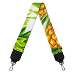 White Tropical Pineapple Pattern Print Bag Strap