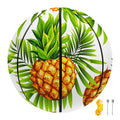 White Tropical Pineapple Pattern Print Basketball