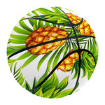 White Tropical Pineapple Pattern Print Basketball