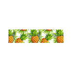 White Tropical Pineapple Pattern Print Bed Runner