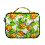 White Tropical Pineapple Pattern Print Briefcase Bible Bag