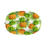 White Tropical Pineapple Pattern Print Car Side Mirror Covers