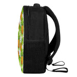 White Tropical Pineapple Pattern Print Casual Backpack