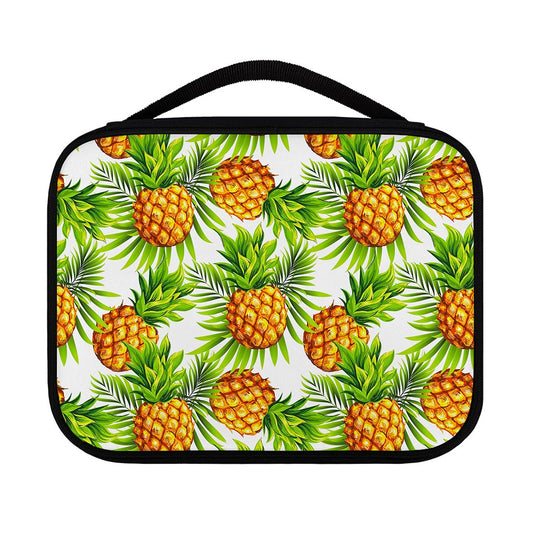 White Tropical Pineapple Pattern Print Classic Bible Case