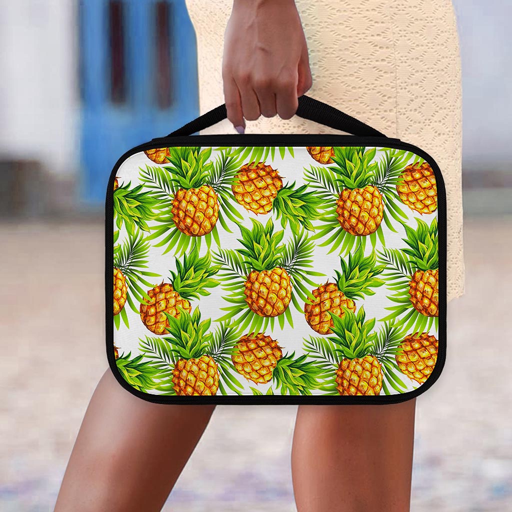White Tropical Pineapple Pattern Print Classic Bible Case