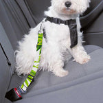 White Tropical Pineapple Pattern Print Dog Seat Belt