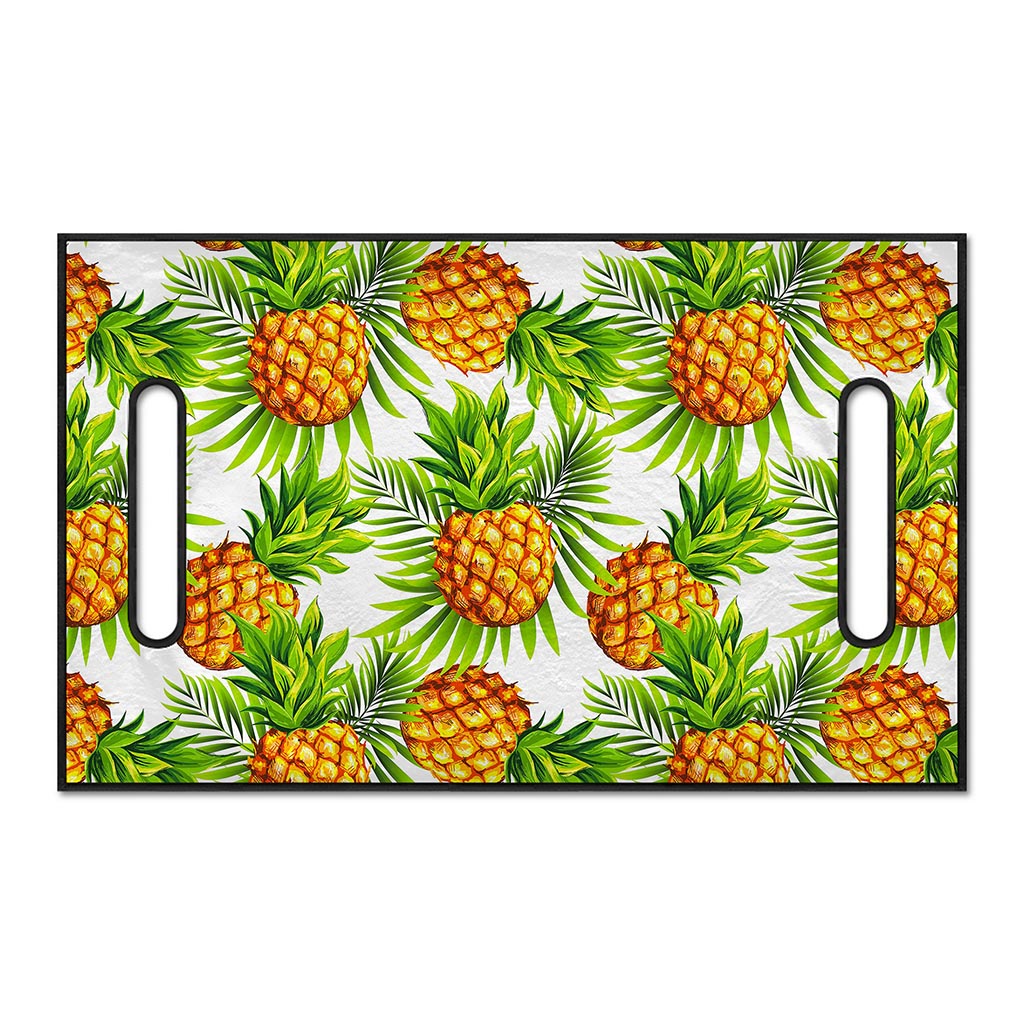 White Tropical Pineapple Pattern Print Golf Cart Seat Cover
