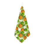 White Tropical Pineapple Pattern Print Hand Towel