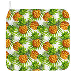 White Tropical Pineapple Pattern Print Hand Towel