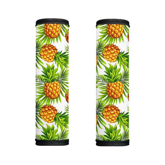 White Tropical Pineapple Pattern Print Handle Covers
