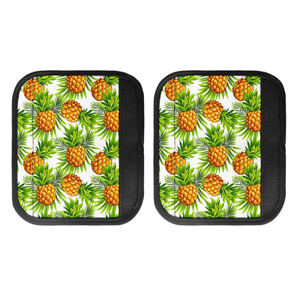 White Tropical Pineapple Pattern Print Handle Covers