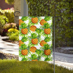 White Tropical Pineapple Pattern Print House Flag