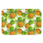 White Tropical Pineapple Pattern Print Indoor Door Mat