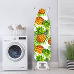 White Tropical Pineapple Pattern Print Ironing Board Cover