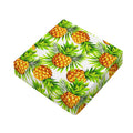 White Tropical Pineapple Pattern Print Outdoor Seat Cushion Cover
