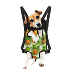 White Tropical Pineapple Pattern Print Pet Carrier Backpack