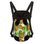 White Tropical Pineapple Pattern Print Pet Carrier Backpack