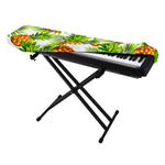 White Tropical Pineapple Pattern Print Piano Keyboard Cover