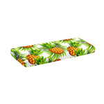 White Tropical Pineapple Pattern Print Piano Keyboard Cover
