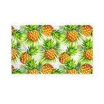White Tropical Pineapple Pattern Print Polyester Flag
