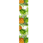 White Tropical Pineapple Pattern Print Table Runner