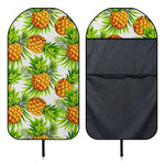 White Tropical Pineapple Pattern Print Waterproof Car Seat Cover