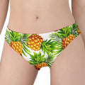 White Tropical Pineapple Pattern Print Women's Panties