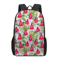 White Tropical Watermelon Pattern Print 17 Inch Backpack