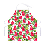 White Tropical Watermelon Pattern Print Adjustable Apron