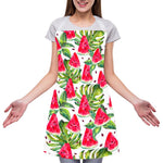 White Tropical Watermelon Pattern Print Adjustable Apron
