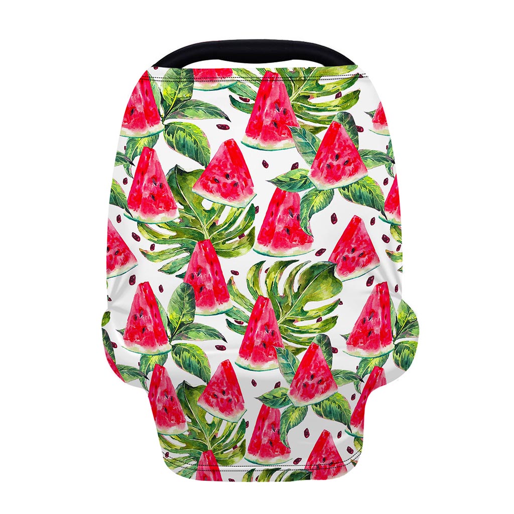 White Tropical Watermelon Pattern Print Baby Seat Cover