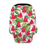 White Tropical Watermelon Pattern Print Baby Seat Cover