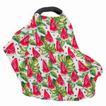 White Tropical Watermelon Pattern Print Baby Seat Cover