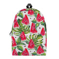 White Tropical Watermelon Pattern Print School Backpack