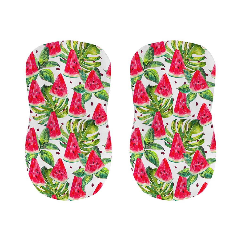 White Tropical Watermelon Pattern Print Bar Stool Covers