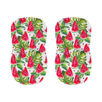 White Tropical Watermelon Pattern Print Bar Stool Covers