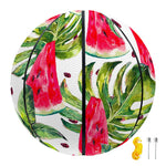 White Tropical Watermelon Pattern Print Basketball