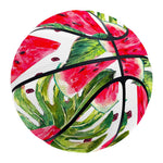 White Tropical Watermelon Pattern Print Basketball
