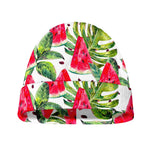 White Tropical Watermelon Pattern Print Beanie
