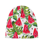 White Tropical Watermelon Pattern Print Beanie