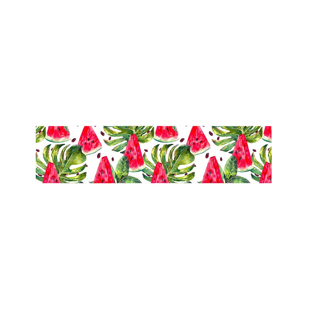White Tropical Watermelon Pattern Print Bed Runner