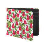 White Tropical Watermelon Pattern Print Bifold Wallet