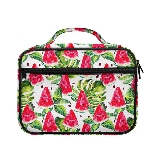 White Tropical Watermelon Pattern Print Briefcase Bible Bag